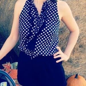 Plastic Island Retro PolkaDot Romper Size 2/4